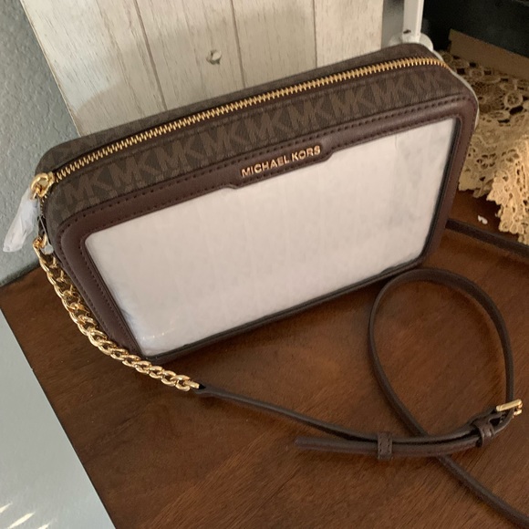 New🥰 Mk Jet set east west clear crossbody - Picture 2 of 6